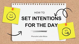 How to set intentions for the day [upl. by Rabin]