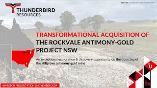 Investor Webinar  George Bauk Executive Chairman of Thunderbird Resources ASX THB [upl. by Adar]