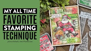 My All Time FAVORITE Stamping Technique  Tim Holtz Stampers Anonymous Christmas 2024 [upl. by Alayne623]