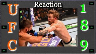 REACTION Conor McGregor vs Chad Mendes UFC 189 [upl. by Etnaid]