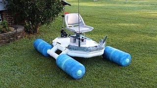 Homemade fishing boat with foldable pontoons [upl. by Kaiser]