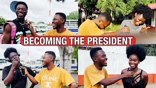 Becoming the next President of Ghana  University of Ghana Students Shocked Me  Heerrhh GHANA😂😂😂 [upl. by Enitsirc632]