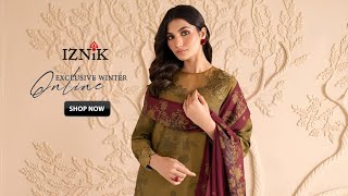 Iznik Online Exclusive Unstitched Winter Collection 2024  Iznik New Winter Unstitched Collection’24 [upl. by Aramat958]