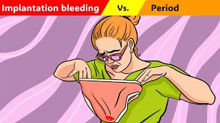 Implantation Bleeding Vs Period Menstrual Bleeding [upl. by Eimmaj]