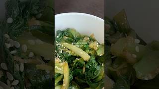 Spinach banchan sidedishrecipe bokchoy healthyrecipes green crunchy 시금치나물 shorts fyp explre [upl. by Aretse]