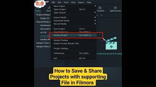 How to open Projects in another computer  How to Archive Project in Filmora  Move Filmora Projects [upl. by Thatch827]