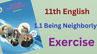 11 English chapter 11  Being Neighborly  Exercise [upl. by Macguiness]