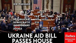 BREAKING House Of Representatives Passes Ukraine Aid Bill [upl. by Milon924]