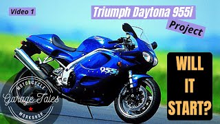 Triumph Daytona 955i video 1  Will it start [upl. by Garv495]