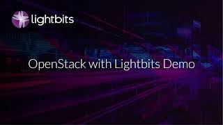 Product Demo OpenStack with Lightbits [upl. by Melborn]