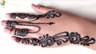 Karwa chauth special 2025  iकरवा चौथ मेहंदी डिजाइन  mehndi design  Front hand mehndi [upl. by Silvano]