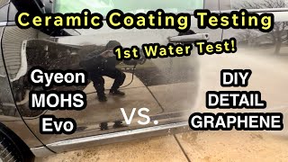 Gyeon Mohs Evo vs DIY DETAIL 3 YR Coatings  1st water test [upl. by Schreiber]