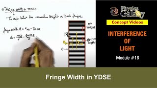 Class 12 Physics  Interference of Light  18 Fringe Width in YDSE  For JEE amp NEET [upl. by Ahsenra]