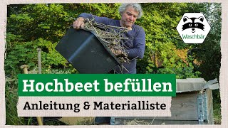 Hochbeet richtig befüllen Anleitung amp Materialliste [upl. by Fulbert]