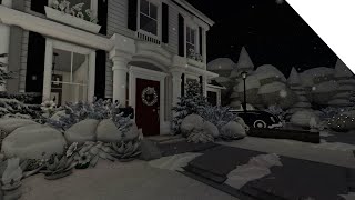 Rich Family WINTER colonial house  600k  BLOXBURG House Tour [upl. by Miner]