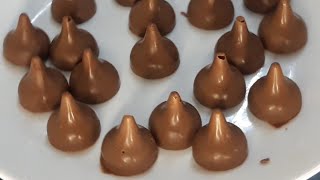 How To Make Hersheys KISSES 🌰 Chocolate at Home  Cookies n  Cream amp Almond Chocolate Recipe 👇 [upl. by Neelehtak]