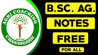 Free BSc Agriculture Notes  Free for All [upl. by Maloy]