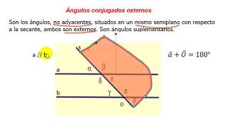 ÁNGULOS CONJUGADOS INTERNOS Y EXTERNOS [upl. by Pelpel]