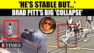 Brad Pitt Crashes amp Collapses On Racing Track Viral Video From Sets Of F1  WATCH [upl. by Aehsila664]