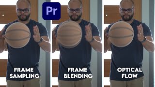 Frame Sampling vs Frame Blending vs Optical Flow  Premiere Pro shorts [upl. by Nesyaj]