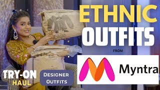 MYNTRA ETHNIC WEAR HAUL 😍  Designer dresses Tryon  Honest Review  gimaashi [upl. by Akemihs]