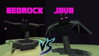 Minecraft Java VS Bedrock EP2  Dragon  Donde es más difícil [upl. by Adhamh]