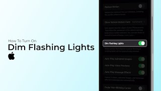 How to Turn On Dim Flashing Lights on iPhone [upl. by Odawa179]