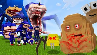 POU vs Shin sonic FINAL FORM  Minecraft PE [upl. by Opportina]