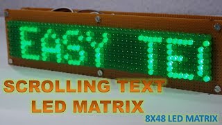 Scrolling Text Led Display  8X48 led matrix [upl. by Benoite]