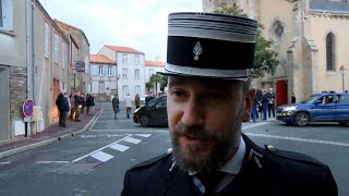 Les gendarmes se retrouvent pour commémorer la SainteGeneviève [upl. by Ariayek404]