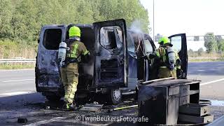 Autobrand op A15 bij Papendrecht [upl. by Vladamir508]