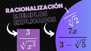 RACIONALIZACIÓN DE DENOMINADORES [upl. by Yorel641]