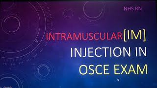 Intramascular injection  IM in Osce Part 1 [upl. by Odawa]