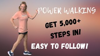 POWER WALKING  5000 steps EASY TO FOLLOW [upl. by Roban]