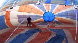 Hot air balloon inflation amp night glow [upl. by Ghassan]