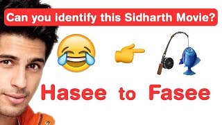 Sidharth Malhotra Emoji Challenge Guess Bollywood Movies [upl. by Ihsar]