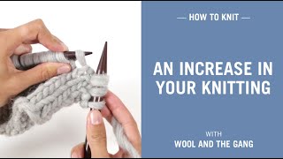 How to make an increase in your knitting m1l make 1 left [upl. by Elysha367]