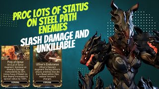 proc lots of status wit Voruna especially Slash and speed attack on steel path enemies warframe [upl. by Amorete620]