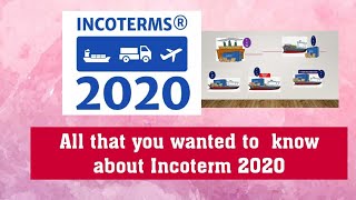 INCOTERMS 2020 WHAT YOU SHOULD KNOW [upl. by Lednek]