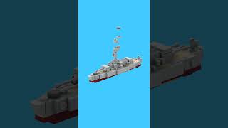 LEGO Ilmarinen Coastal Defence Ship MOC  Speed Build Animation made with Bricklink Studio 20 [upl. by Lebatsirhc]