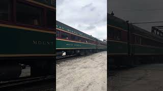 North Conway Scening Railroad pulling into Fabyan’s Station in Bretton Woods New Hampshire [upl. by Nreval292]