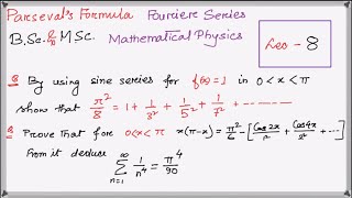 Solved problems using Parseval’s Formula Fourier Series [upl. by Marcy391]