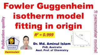 Fowler Guggenheim isotherm model fitting in origin [upl. by Kay621]