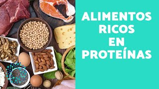 10 ALIMENTOS ricos en PROTEÍNAS  ¡Alimentos para aumentar MASA MUSCULAR [upl. by Yenal]