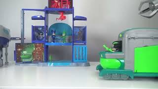 Pj Masks Toys Videos Compilations Giant Surprise Toys Headquarters Playset Owlette Gekko Catboy [upl. by Kecaj]