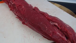 How to prep a whole beef tenderloin  How I trim and cut my tenderloin [upl. by Dduj]