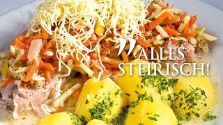 BIERGASTHOF RIEDBERG  ALLES Steirisch  Zubereitung Steirisches Wurzelfleisch [upl. by Eiramnwad782]