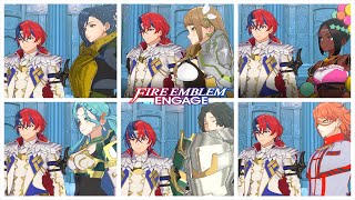 Every Alear paired ending card  Fire Emblem Engage [upl. by Neeruam]