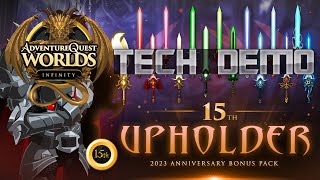 AQWorlds 15th Upholder Badge Grants Access To AQW Infinity TECH DEMO In November [upl. by Nylrem]