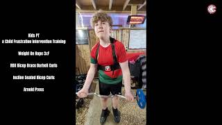 child frustration trainingWeight On Rope RDX Bicep Brace Barbell Curls Incline Seated Bicep Curls [upl. by Reh312]